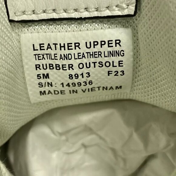 NEW TORY BURCH Womens Clover High Court Sneakers Size 5 Flat Round Toe White - Picture 3 of 6